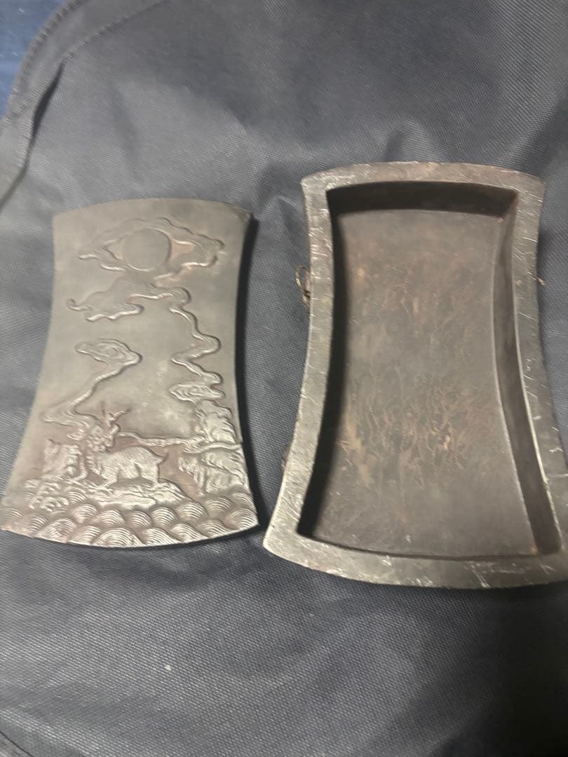 中国古美術品 古神獣彫硯 雪浪金星硯 清の時代 高鳳翰 - メルカリ