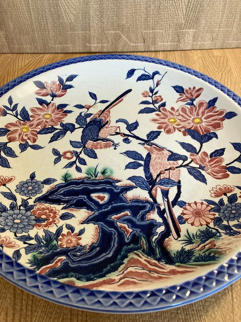 古伊万里 染付 呉須 天舞鶴紋 江戸時代 大皿 九谷焼・輪島塗り好きに