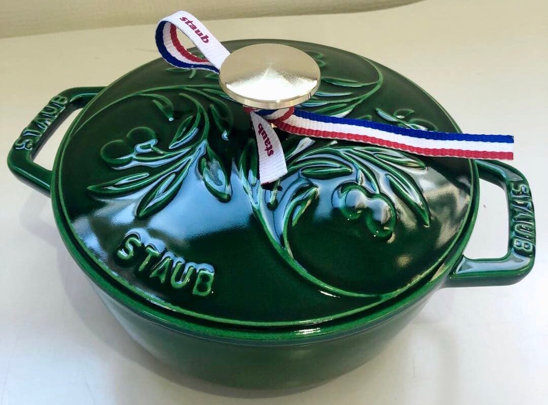 【新品】ストウブ Wa-NABE S オリーブ バジルグリーン 生涯保証付