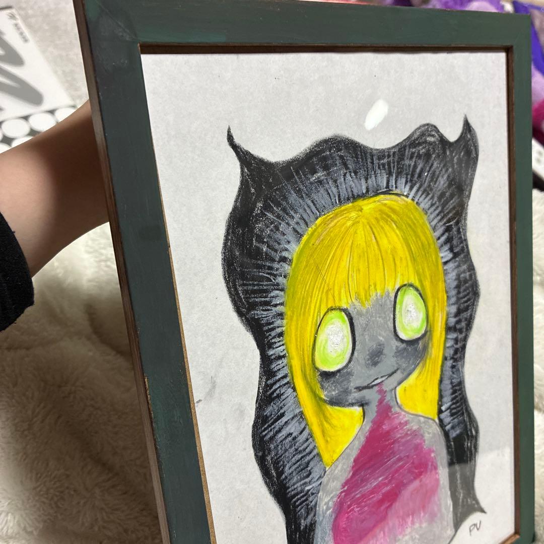 アート イラスト クレヨン 絵画 絵 オリジナル 闇かわいい 原画 - メルカリ