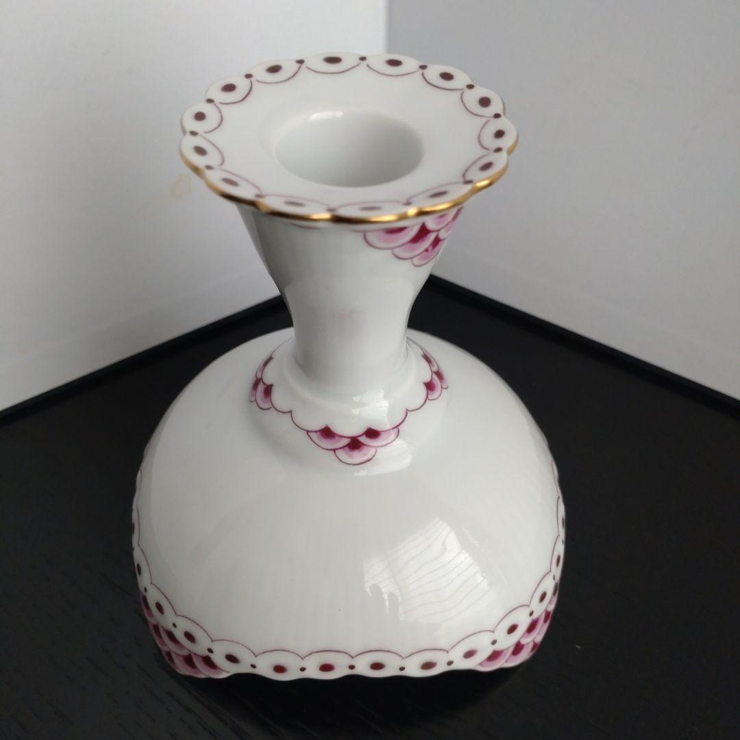 ロイヤル・コペンハーゲン バーガンディ プリンセス キャンドルスタンド