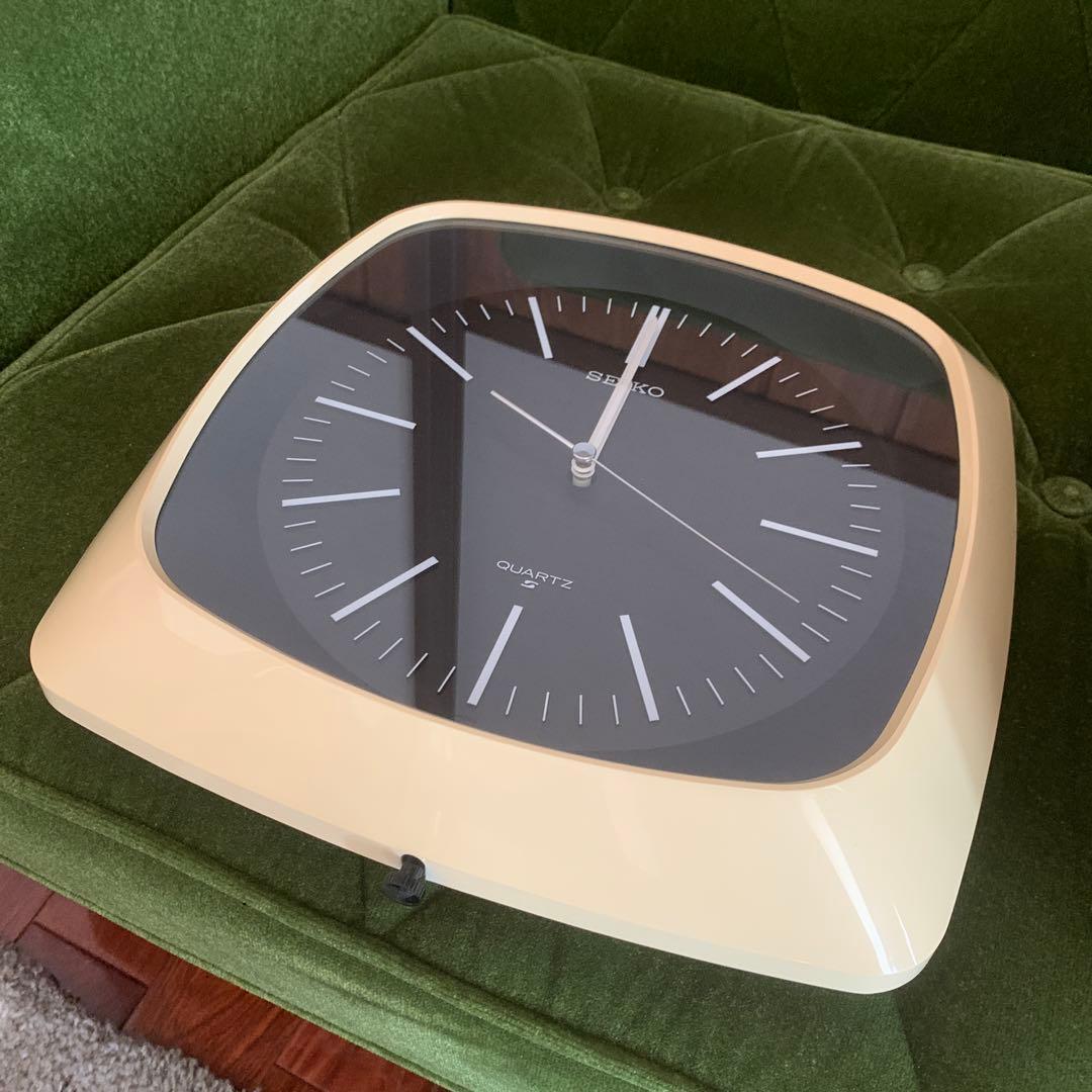 SEIKO クォーツ 掛け時計 70sスペースエイジ レトロ