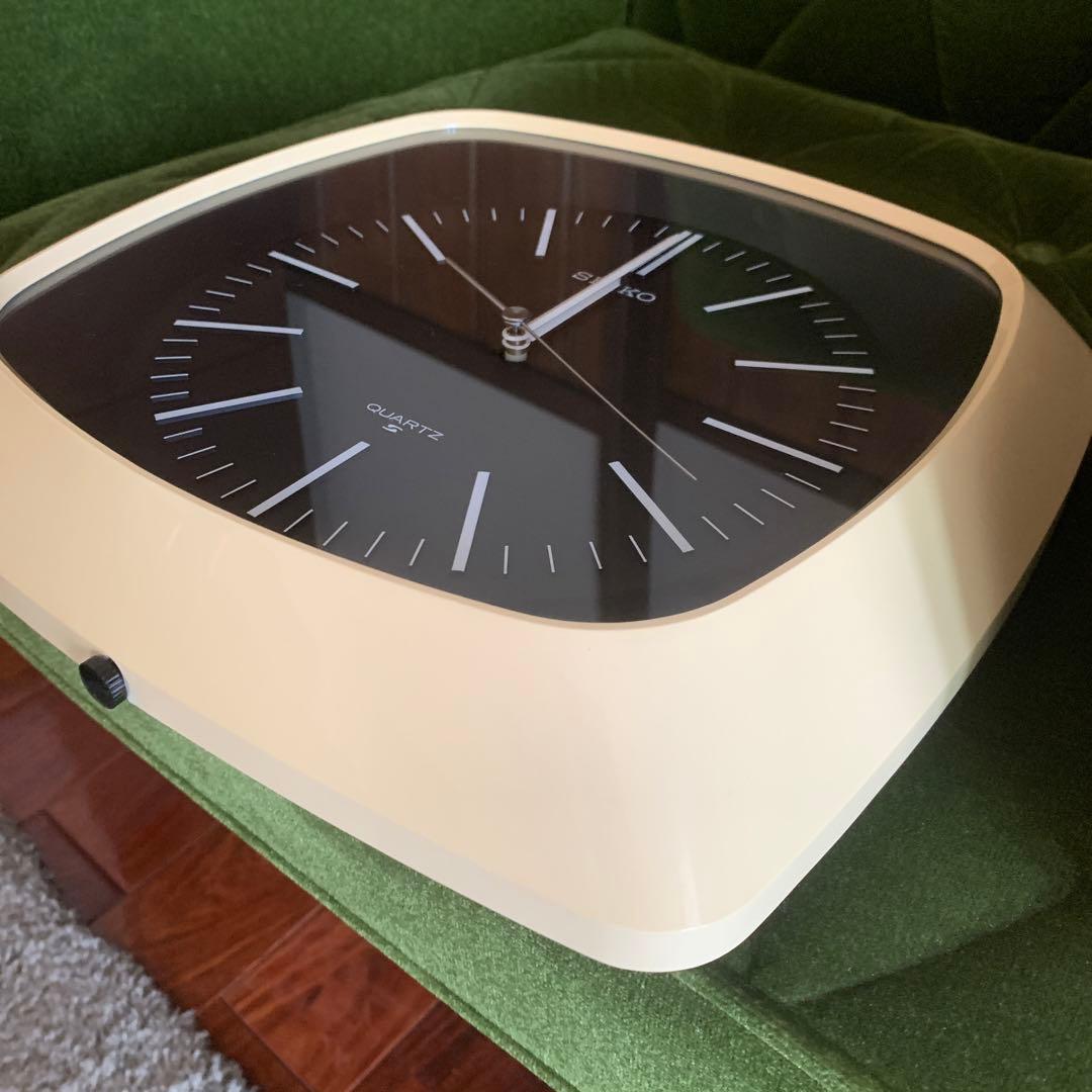 SEIKO クォーツ 掛け時計 70sスペースエイジ レトロ