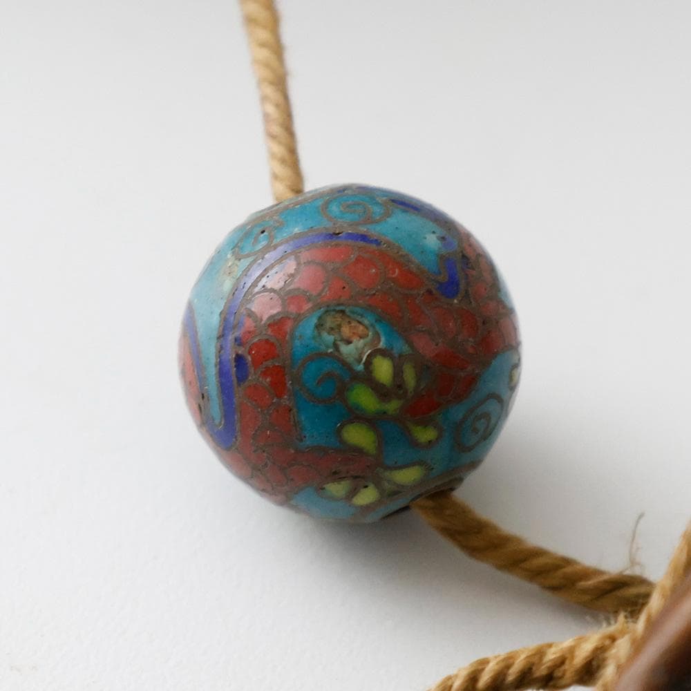 時代 提げ物 塊木瘤木 煙草入れ 螺旋捻り上げ煙管筒 龍図七宝緒締 煙管