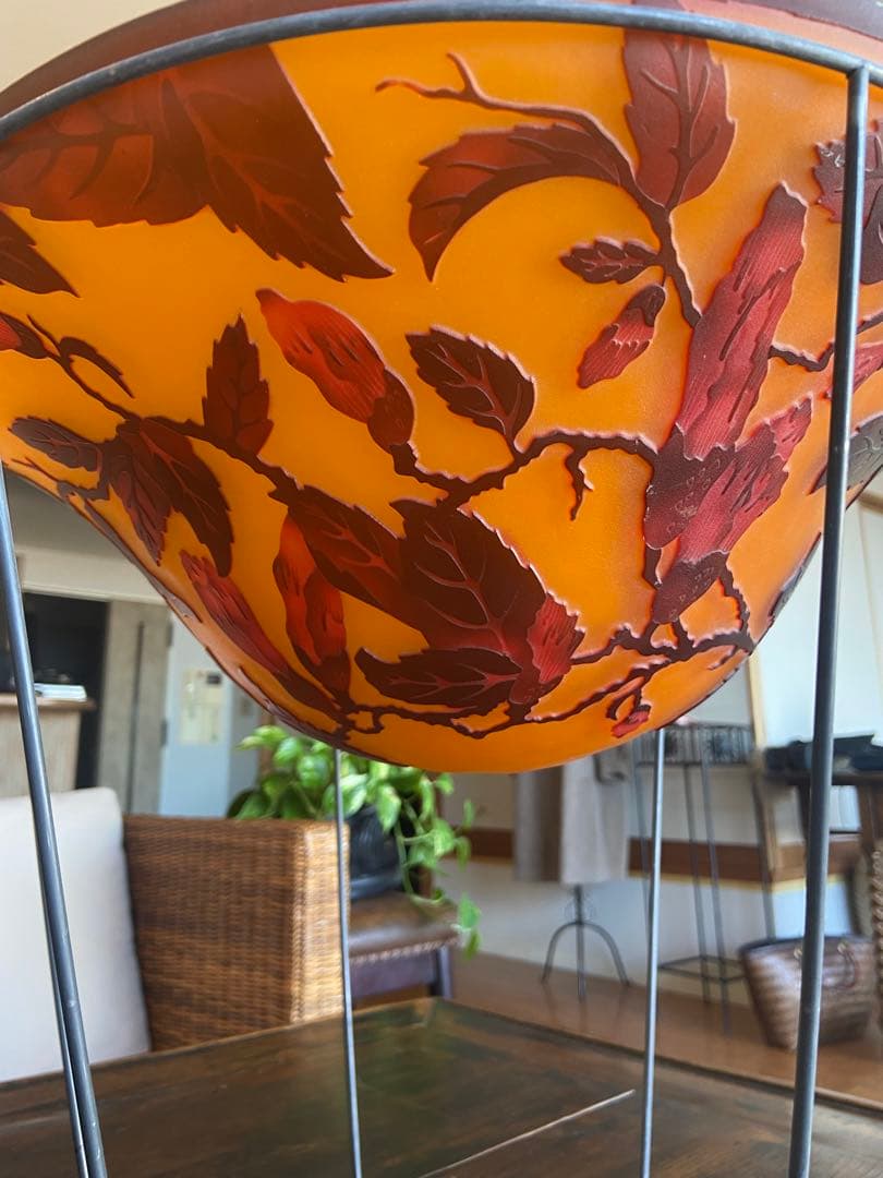 ガラス　ランプシェード　照明器具v