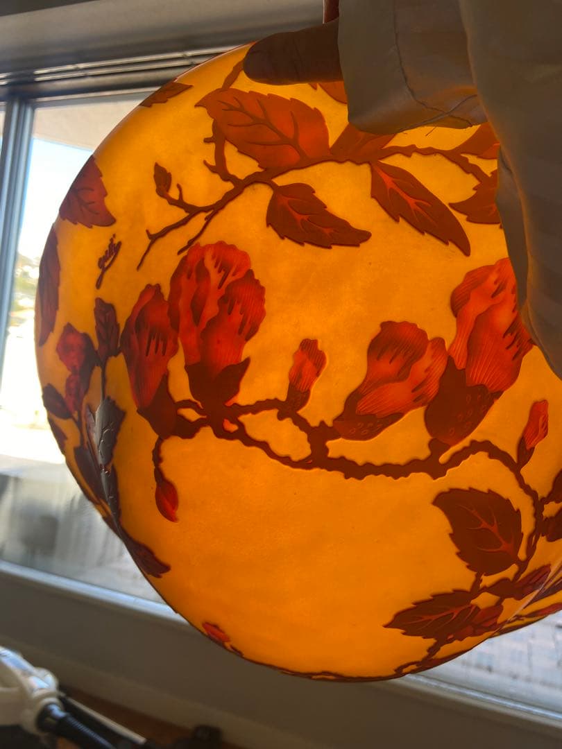 ガラス　ランプシェード　照明器具v