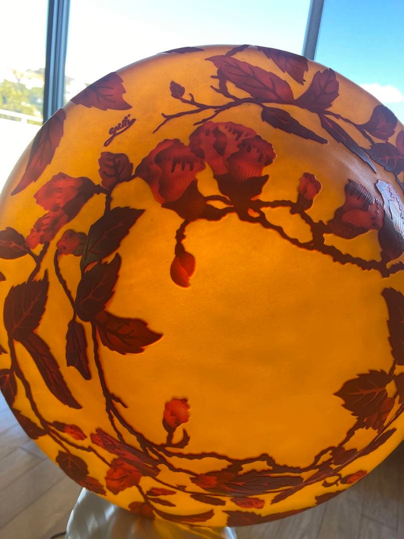 ガラス　ランプシェード　照明器具v