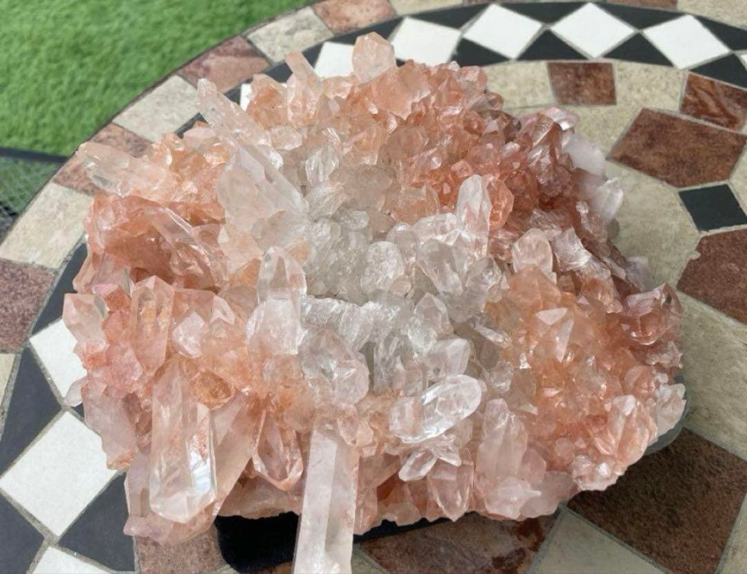 専用ピンクマニカラン水晶クラスター