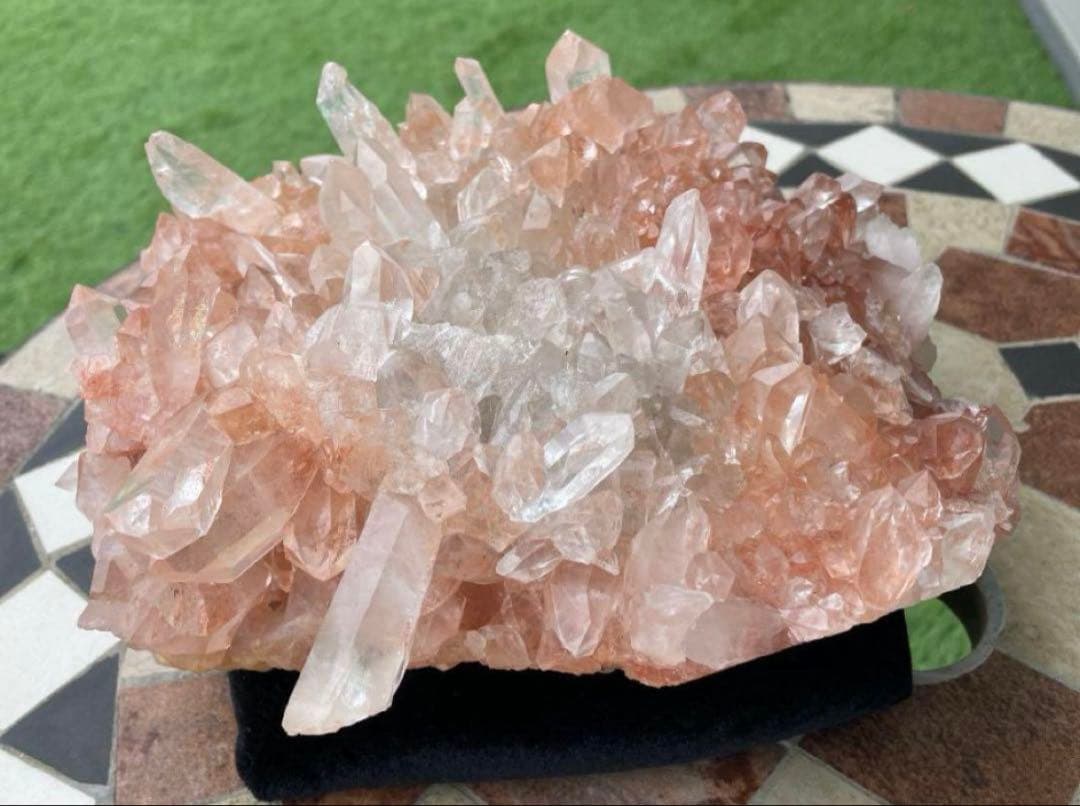 専用ピンクマニカラン水晶クラスター