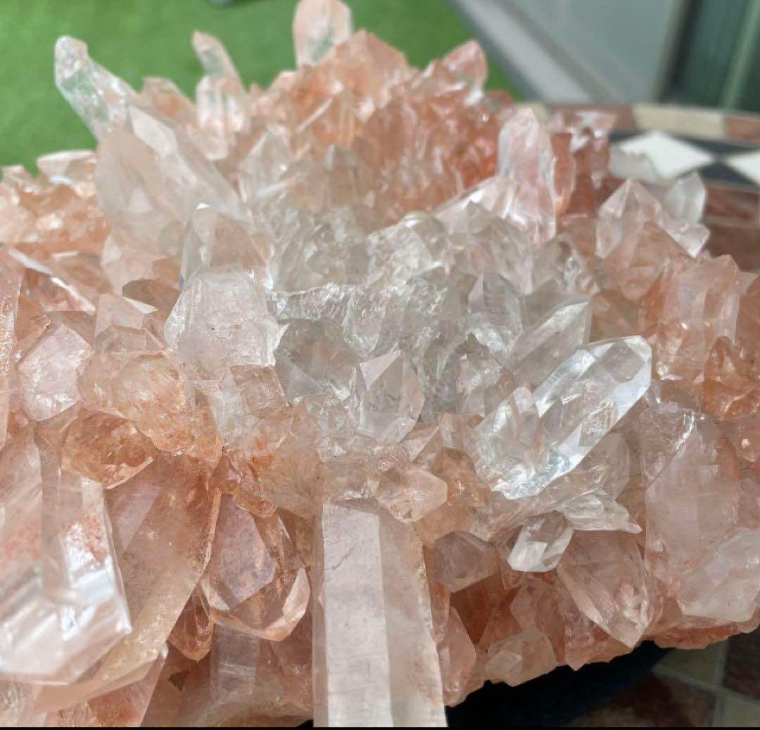 専用ピンクマニカラン水晶クラスター