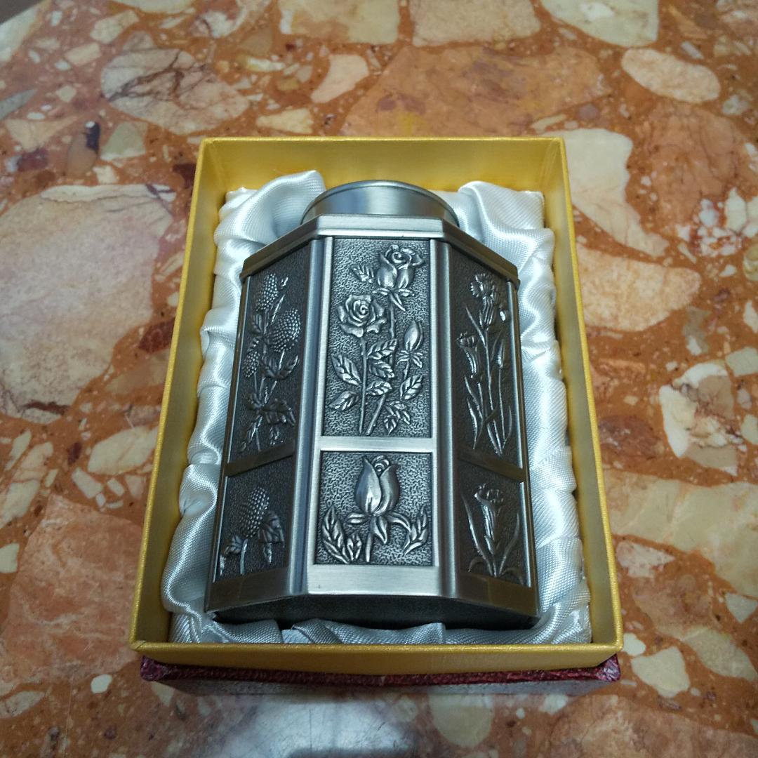 新品未使用 中国 茶葉入れ 鉄瓶 花