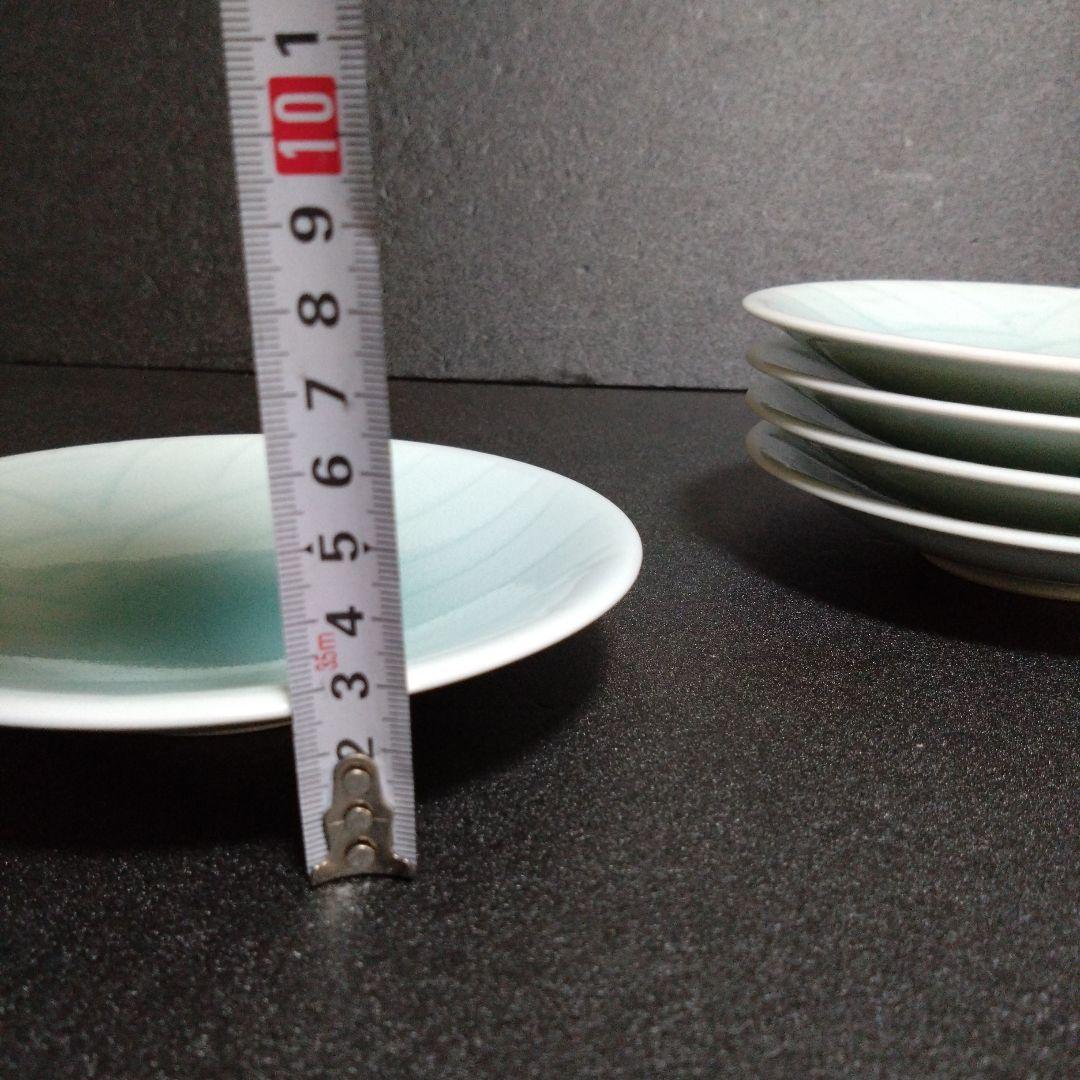 有田焼 藤巻窯 青白磁 銘々皿5枚　お祝い