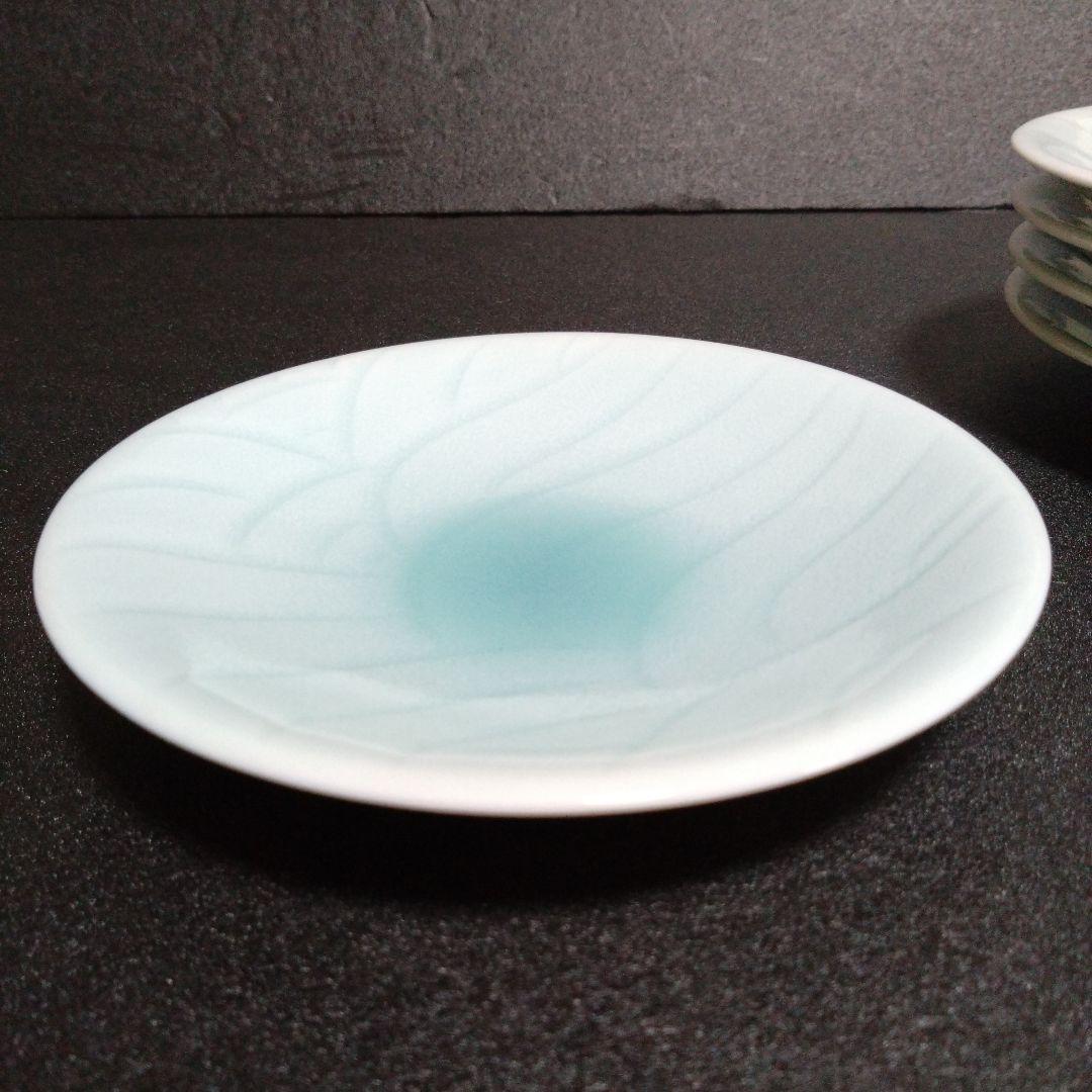 有田焼 藤巻窯 青白磁 銘々皿5枚　お祝い