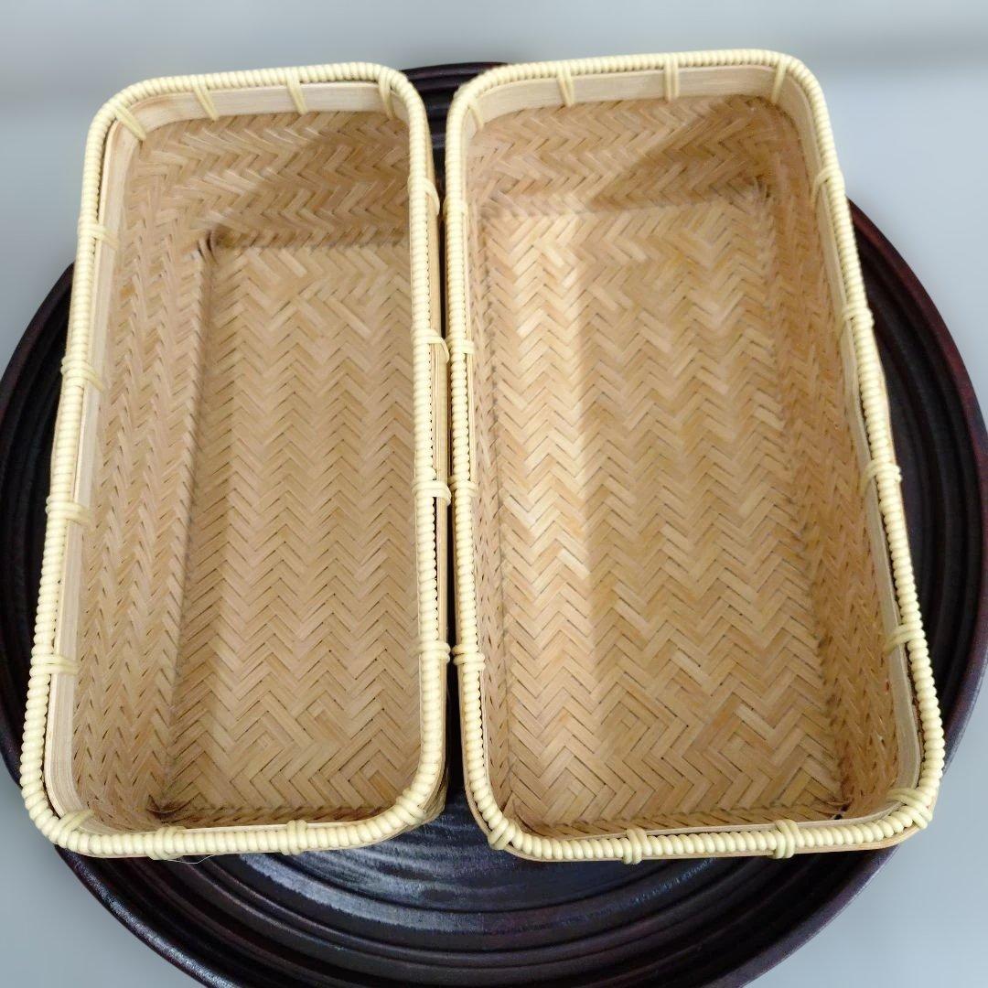 とても精巧に編まれた竹籠、 お稽古道具などに - メルカリ
