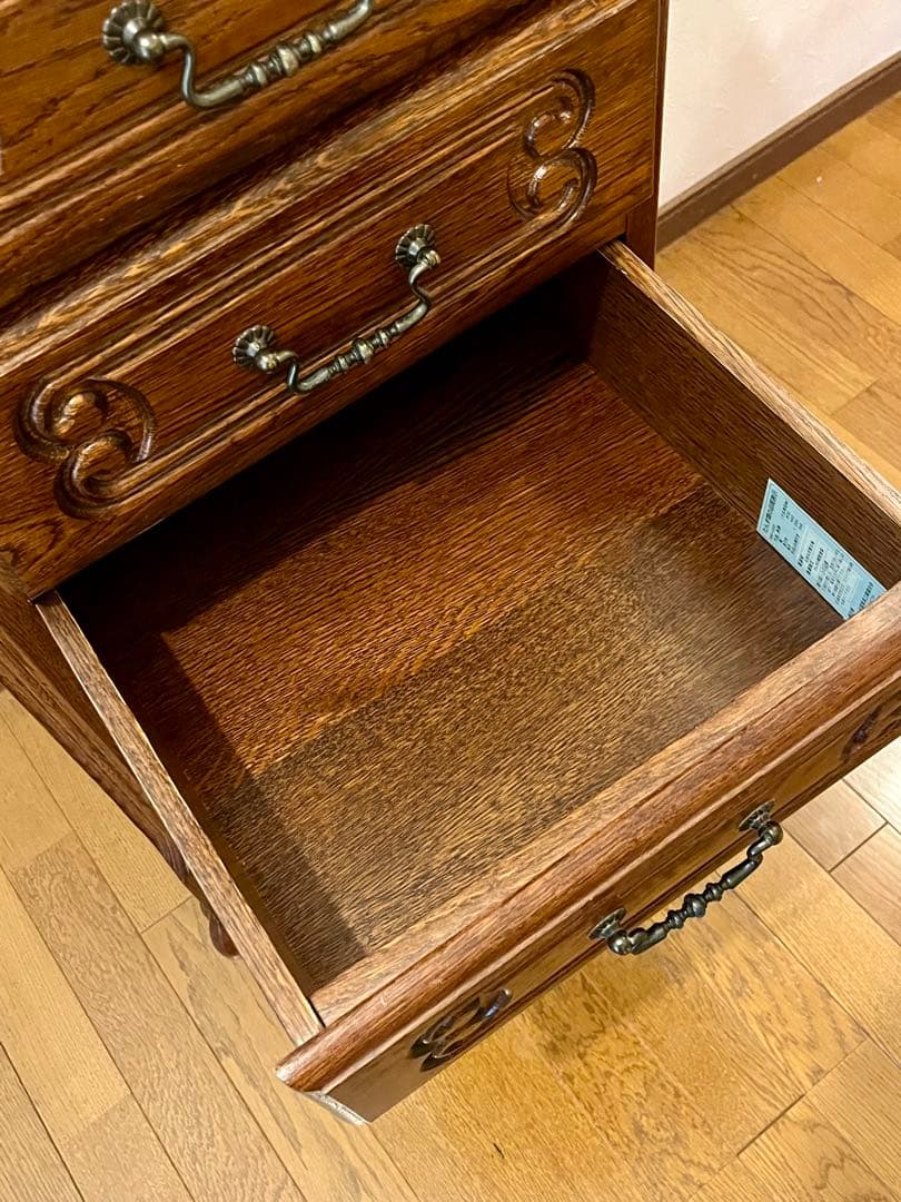 ルーマニア製 5段チェスト チェスト 輸入家具 三越ブルージュ クラシック猫足