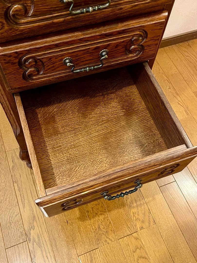 ルーマニア製 5段チェスト チェスト 輸入家具 三越ブルージュ クラシック猫足