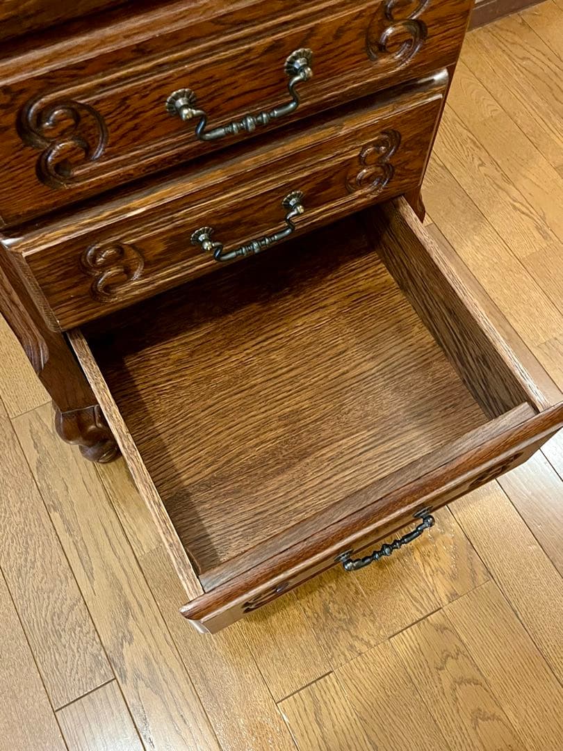 ルーマニア製 5段チェスト チェスト 輸入家具 三越ブルージュ クラシック猫足