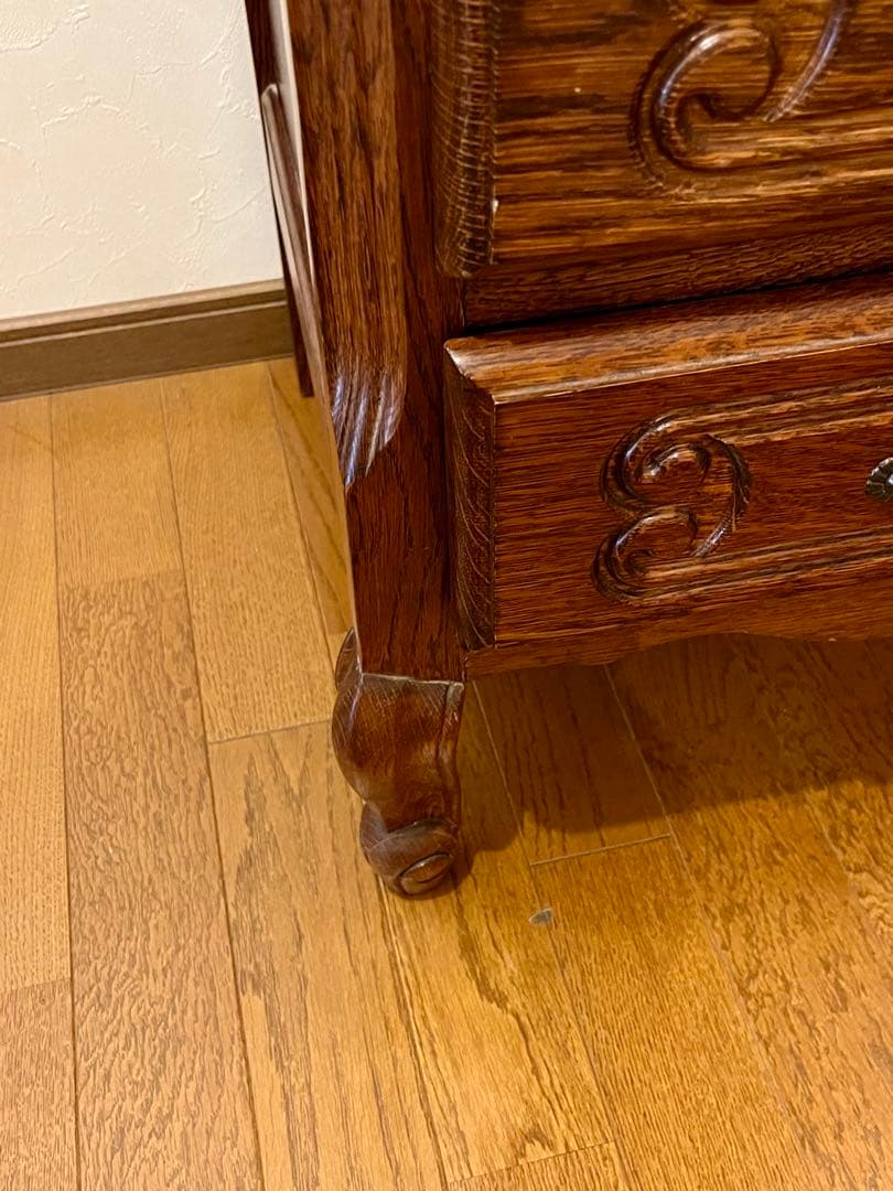 ルーマニア製 5段チェスト チェスト 輸入家具 三越ブルージュ クラシック猫足