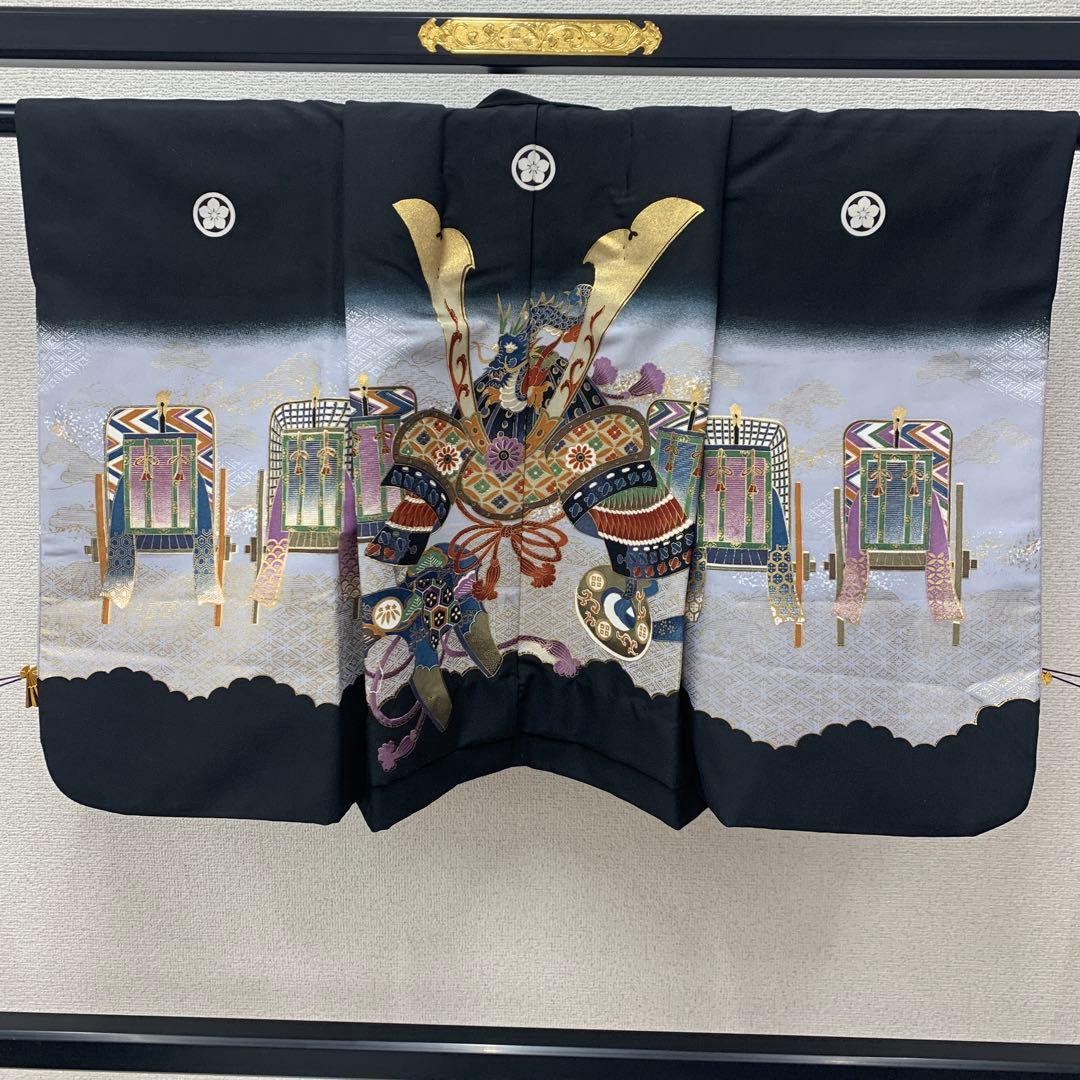 507abu17■七五三 五歳 着物&羽織&袴■美品