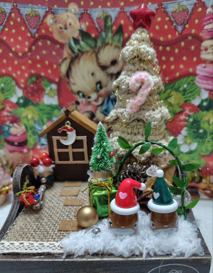 ハンドメイド　クリスマス飾り（お庭いっぱいChristmas❄）