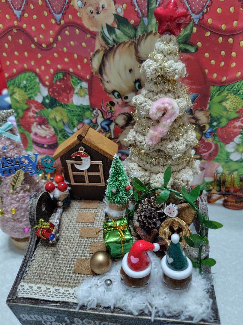 ハンドメイド　クリスマス飾り（お庭いっぱいChristmas❄）