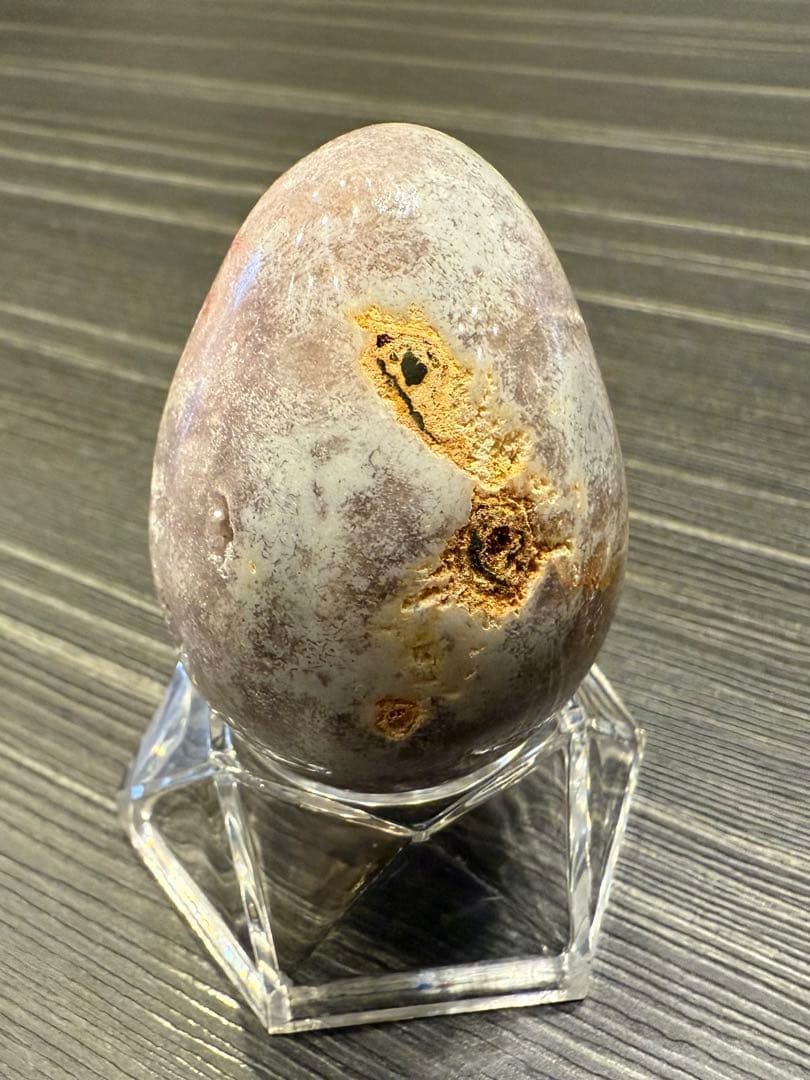 ピンクアメジスト 卵 ② 台座付き エッグ クラスター ドーム 桜瑪瑙 天然石