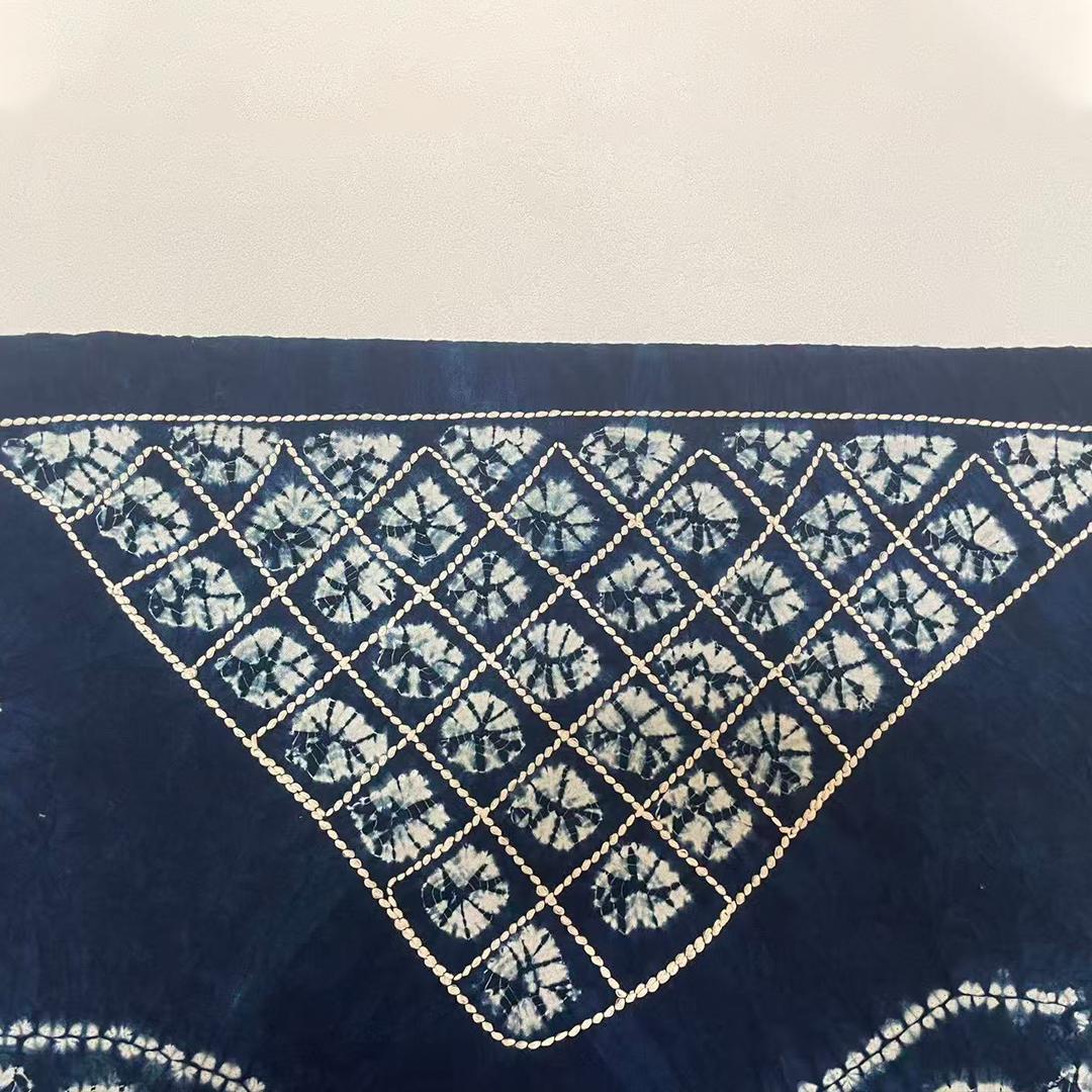 手染め 藍染 布 生地 手絞り 一点物 インテリア 雑貨用 テーブルクロス