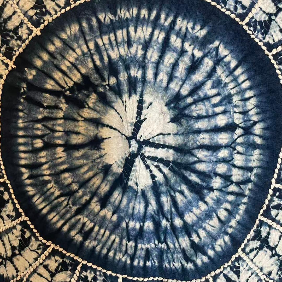 手染め 藍染 布 生地 手絞り 一点物 インテリア 雑貨用 テーブルクロス