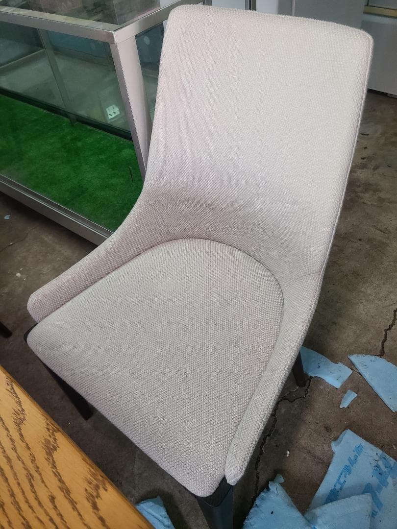 3Mx1.2Mx76cm タモ ダイニングテーブルと椅子9脚