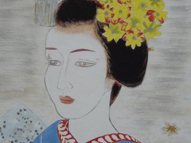 加藤登美子、【autumn in jJapan】、新品高級額 額装付