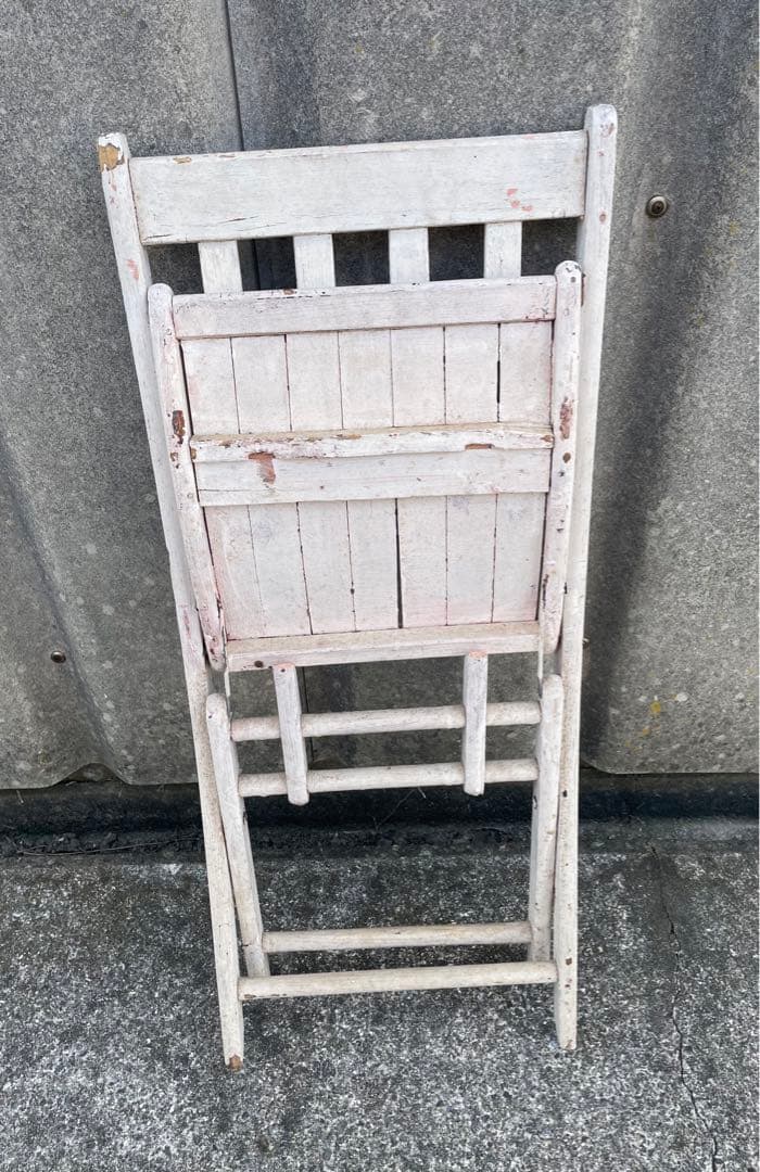 ビンテージ/フォールディングチェア/チェア/椅子/ナチュラルカラー/ホワイト