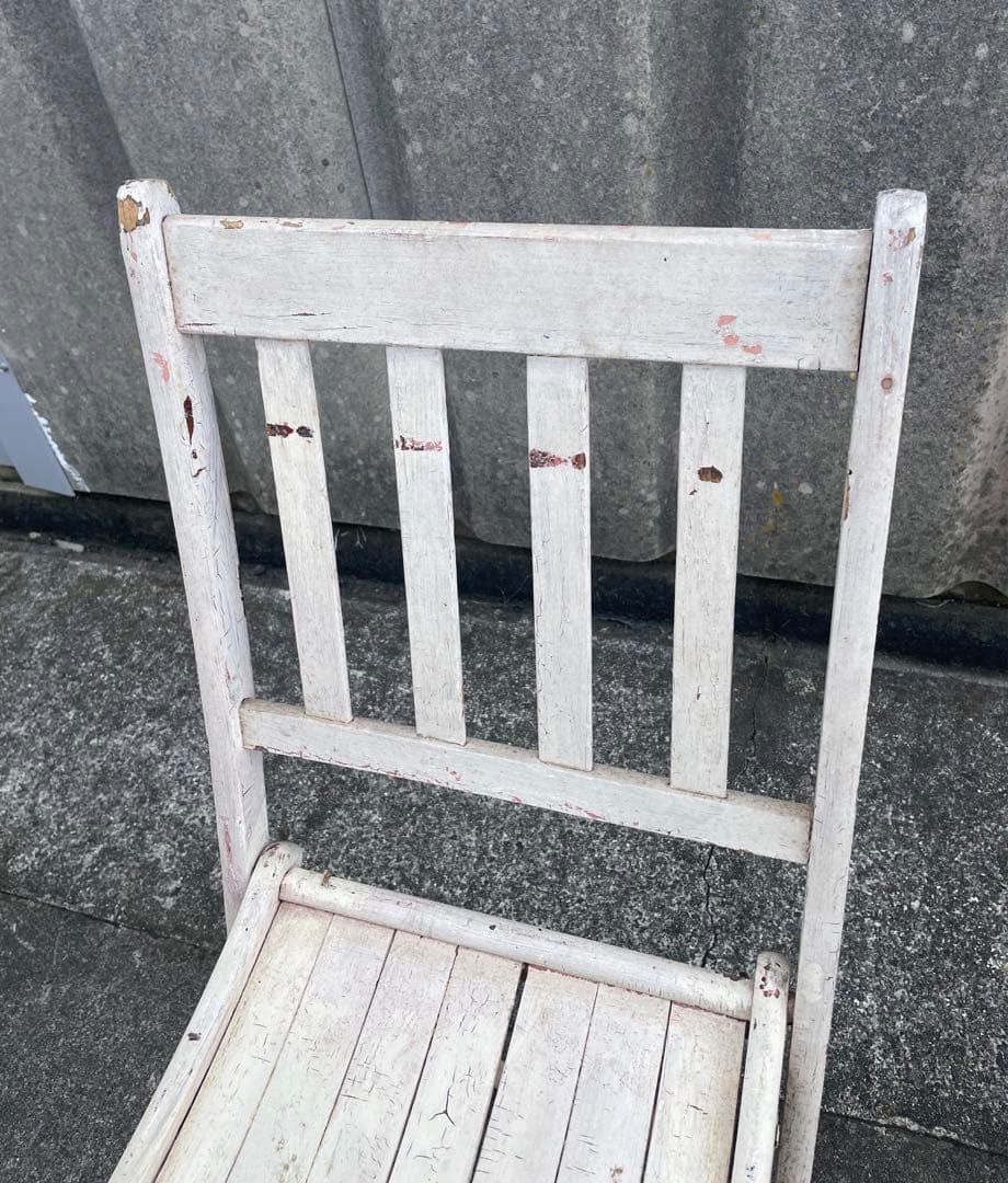 ビンテージ/フォールディングチェア/チェア/椅子/ナチュラルカラー/ホワイト