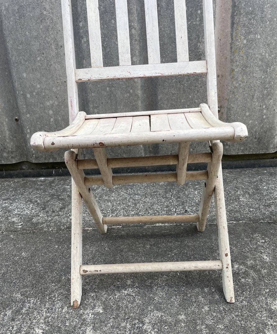 ビンテージ/フォールディングチェア/チェア/椅子/ナチュラルカラー/ホワイト