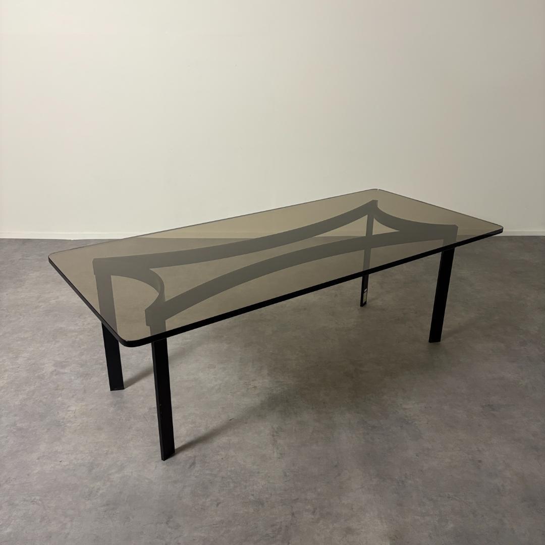 ヴィンテージ　ガラストップ　センターテーブル【B】