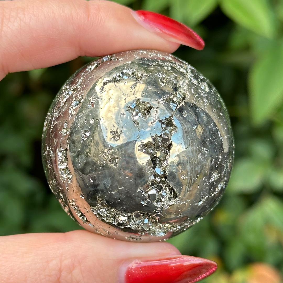 パイライト 黄鉄鉱 邪気祓い 丸玉 スフィア MY485