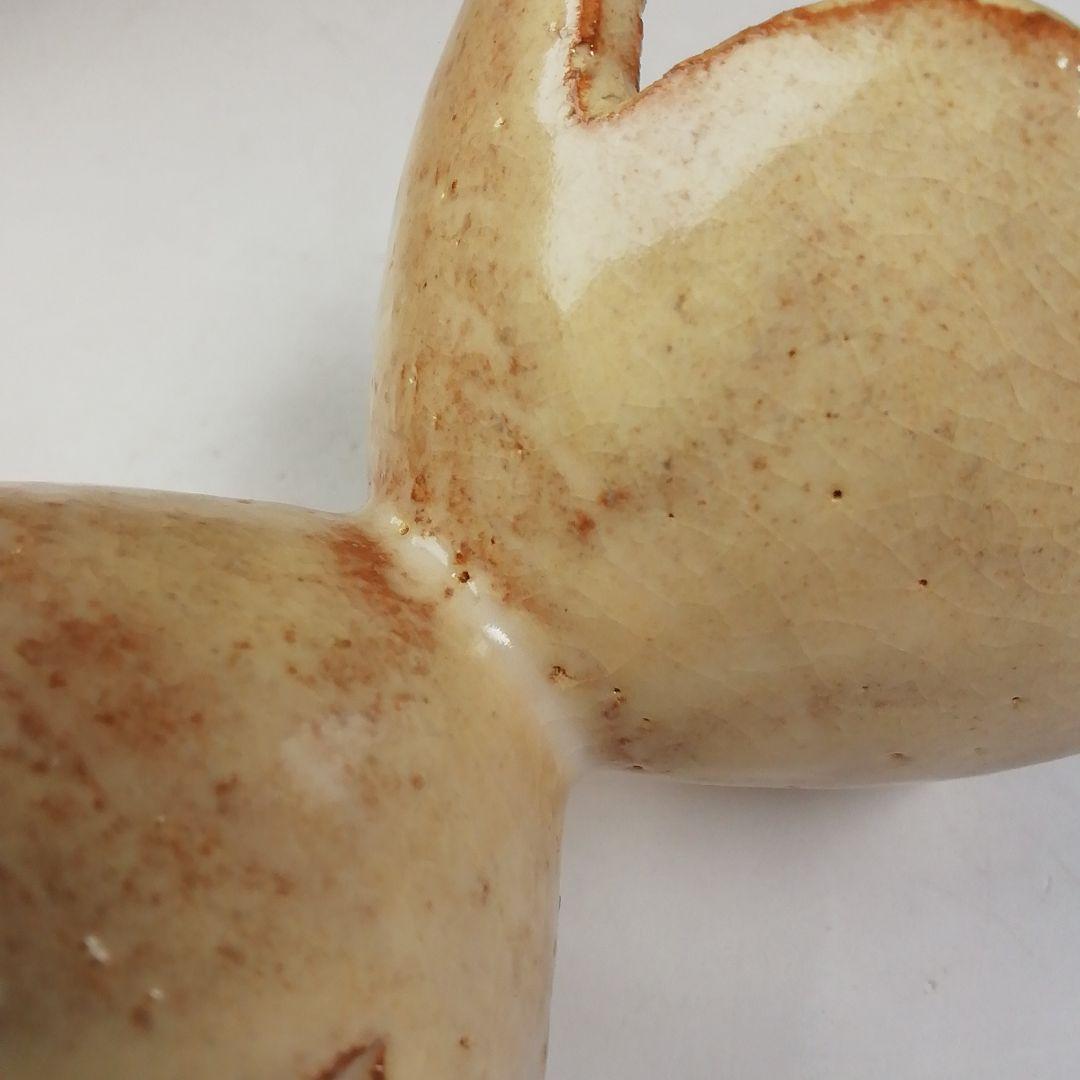 Ｔ７５０　蓋置　『萩焼』『三つ葉蓋置』『田原陶兵衛』　共箱　茶道具