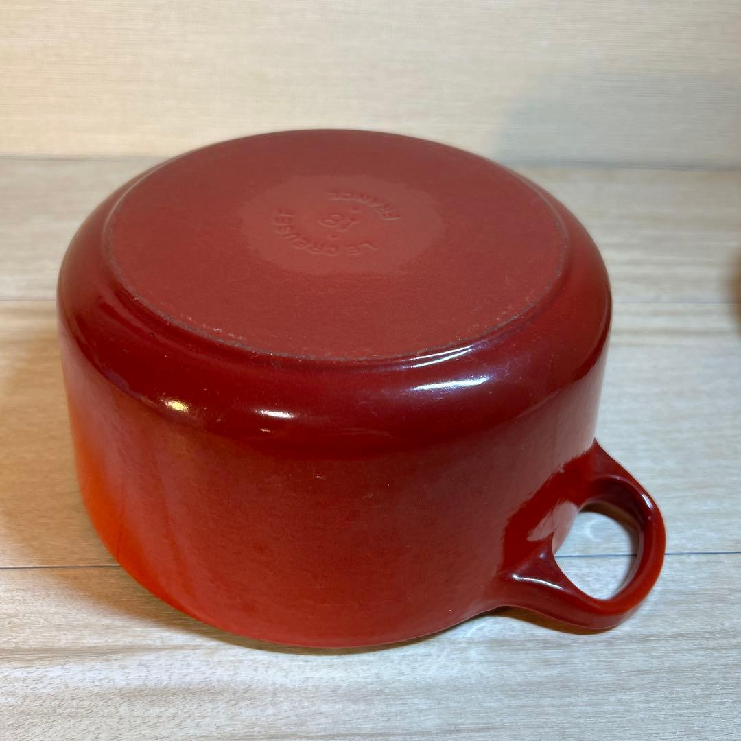 ルクルーゼ　ココットロンド　18cm チェリーレッド　両手鍋　鍋