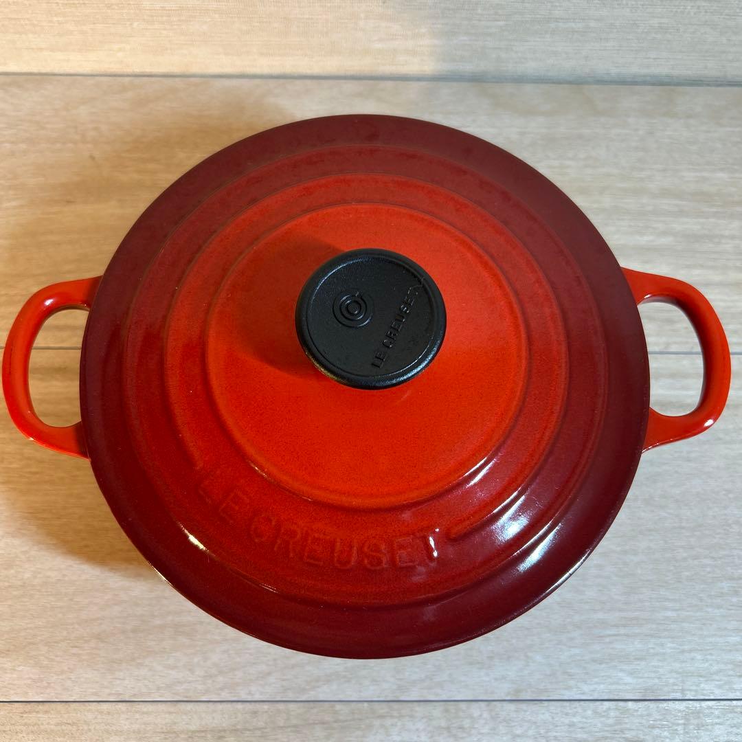 ルクルーゼ　ココットロンド　18cm チェリーレッド　両手鍋　鍋