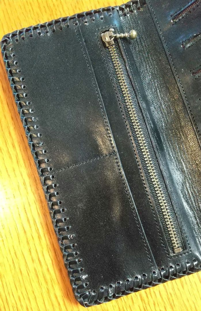 レザークラフト長財布(本革使用) カラー,,,ブラック