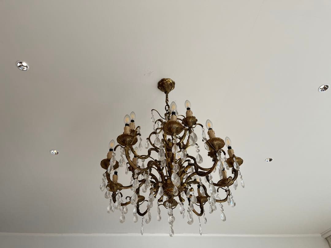 ヤマギワ　照明　オーストリア　1980　アンティーク　ビンテージ　シャンデリア