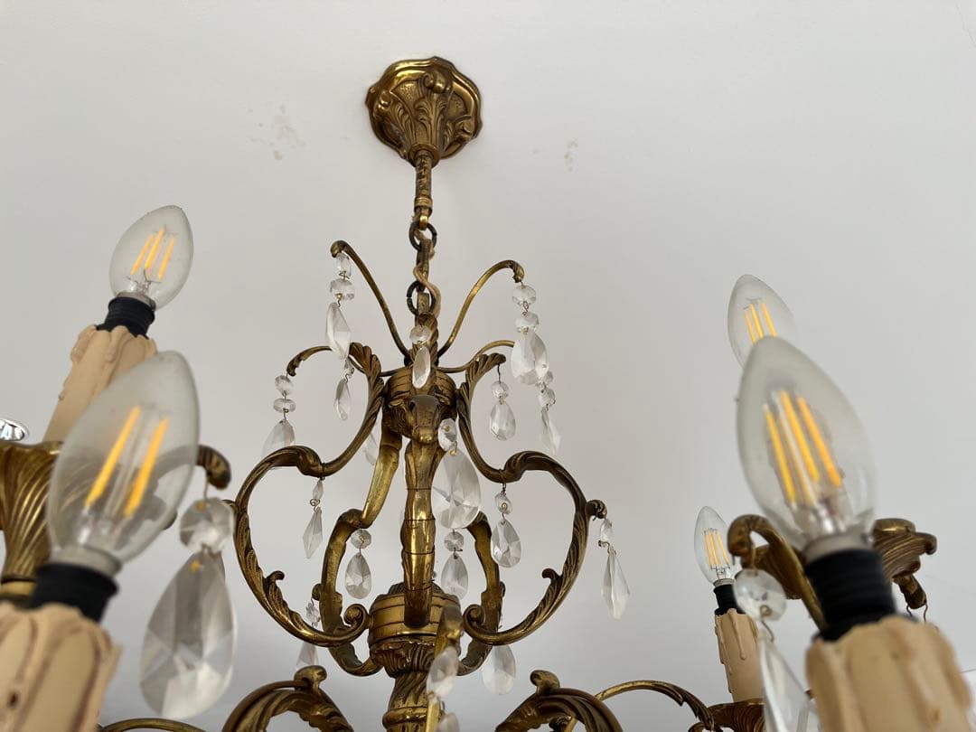 ヤマギワ　照明　オーストリア　1980　アンティーク　ビンテージ　シャンデリア