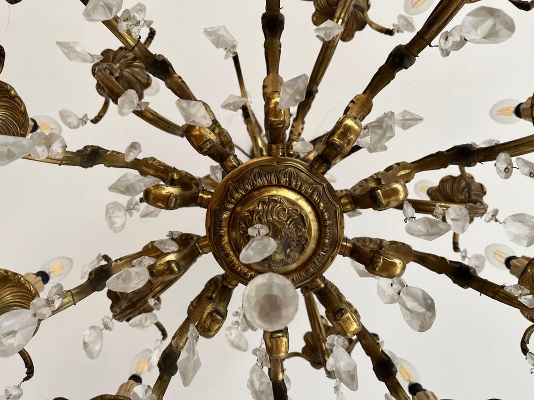 ヤマギワ　照明　オーストリア　1980　アンティーク　ビンテージ　シャンデリア