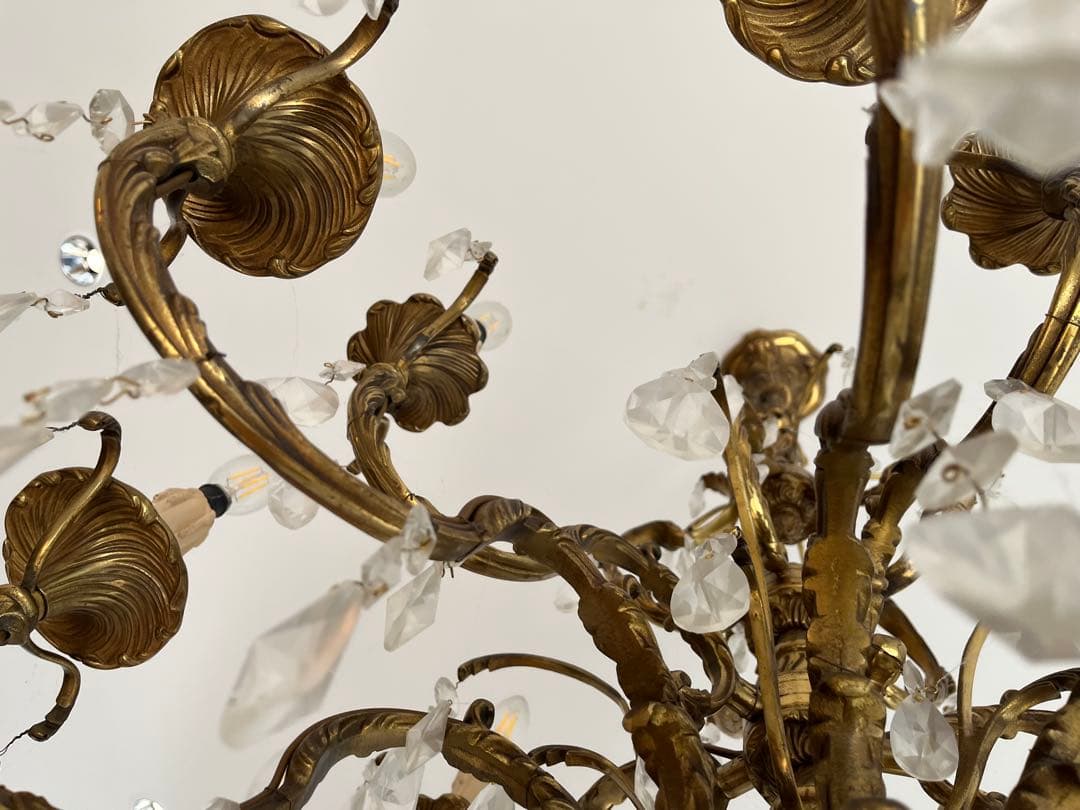 ヤマギワ　照明　オーストリア　1980　アンティーク　ビンテージ　シャンデリア