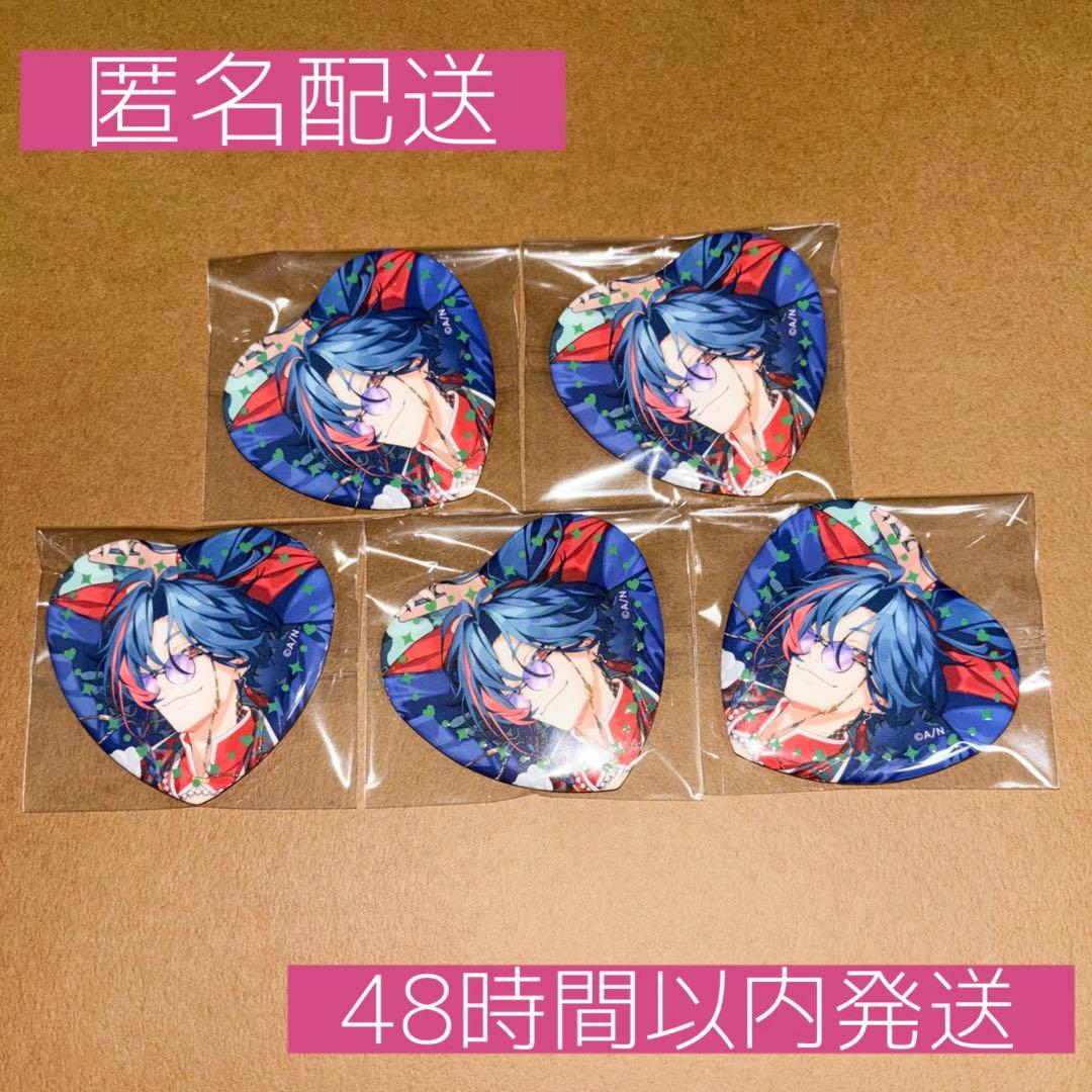 魁星 缶バッジ 5個セット ハート型缶バッジ Rose Valentine レア