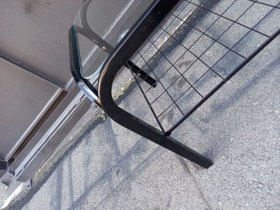 レア　1980's　ポストモダン　スペースエイジ　ワイヤーラック　ガラステーブル