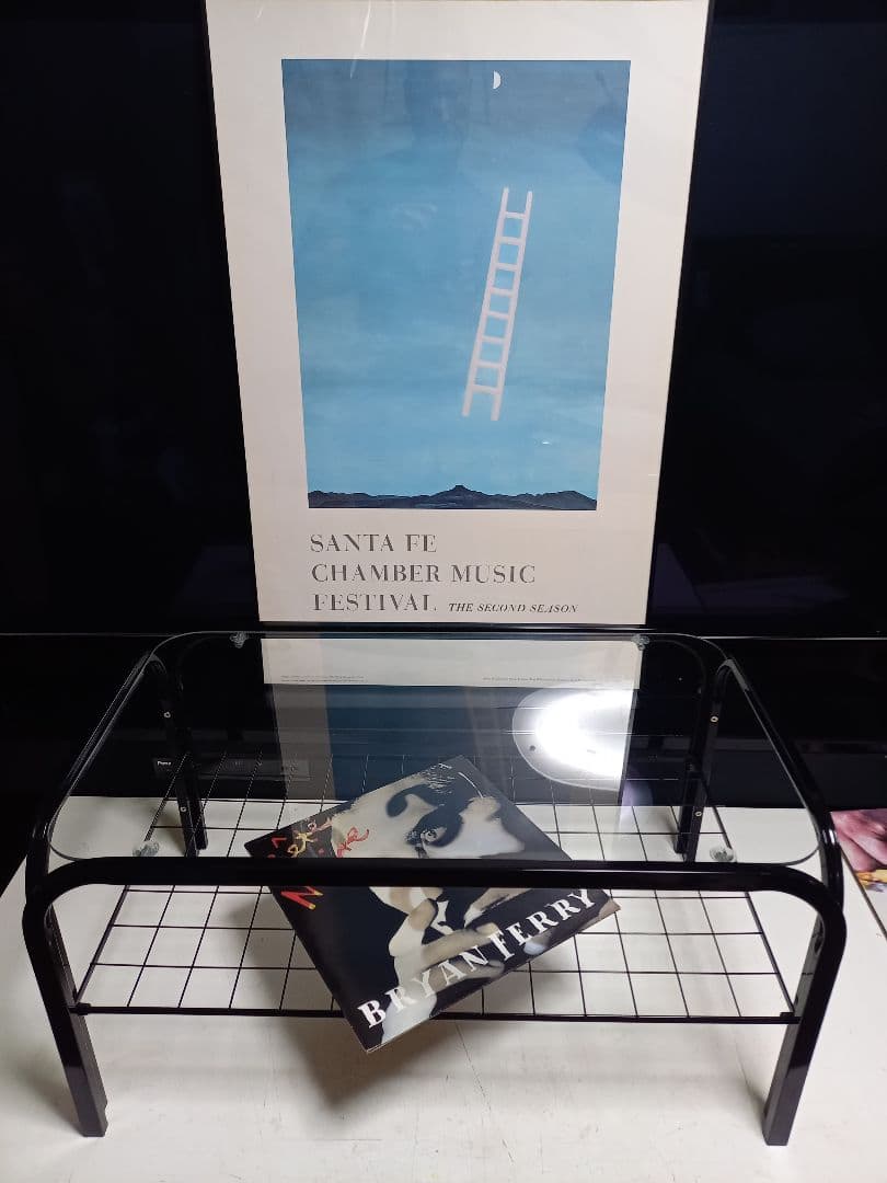 レア　1980's　ポストモダン　スペースエイジ　ワイヤーラック　ガラステーブル