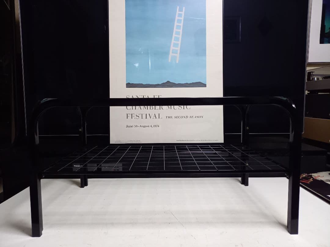 レア　1980's　ポストモダン　スペースエイジ　ワイヤーラック　ガラステーブル