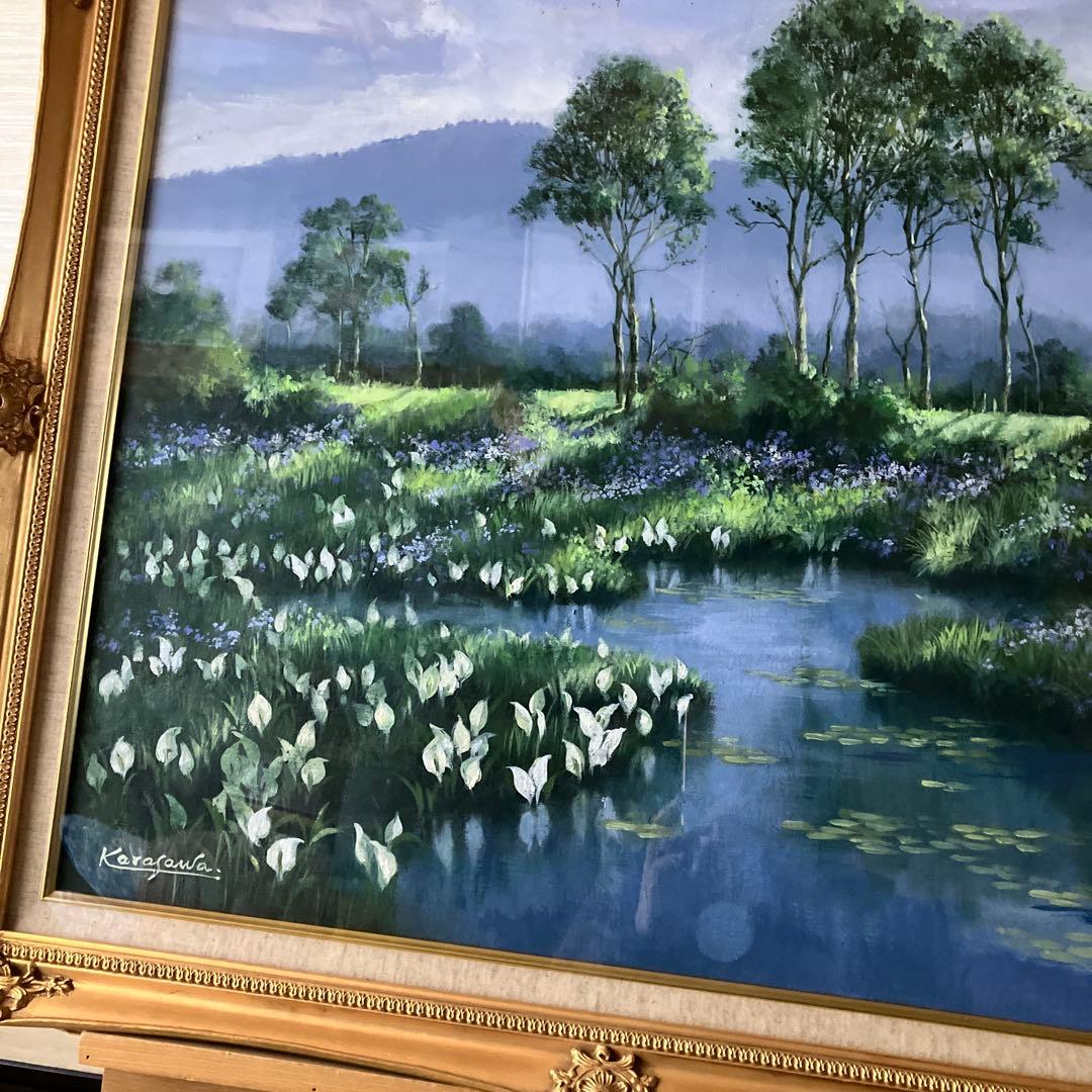 唐沢政道　朝霧　油彩　20号