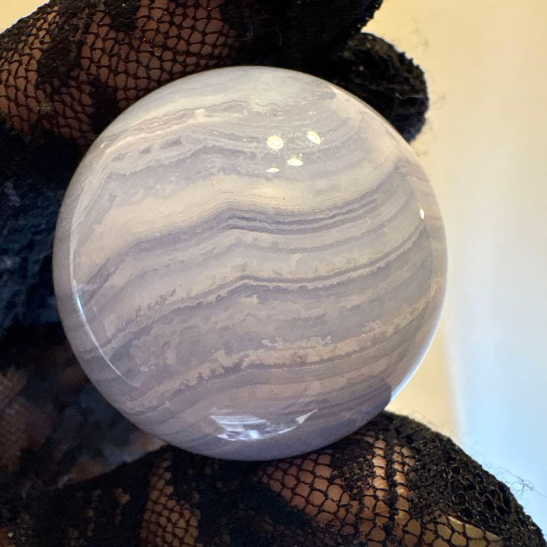 高品質 ブルーレースアゲートスフィアNo.2641 - メルカリ