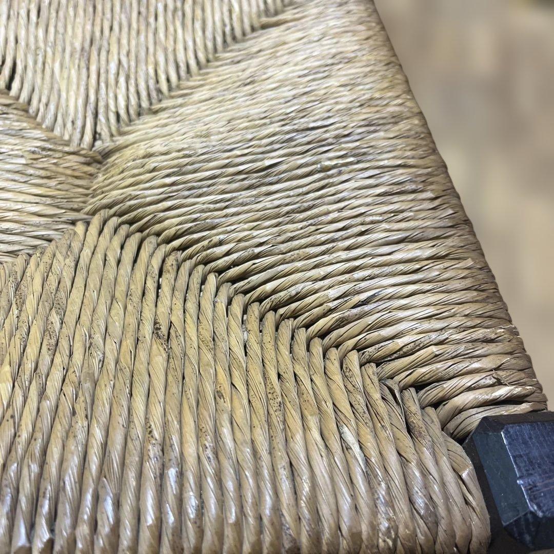 【松本民芸家具】ラッシスツール ◆ラッシ編み◇希少A